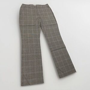 Adeam Glen Plaid Cigarette Pants Size 4 Grey Wool Blend
